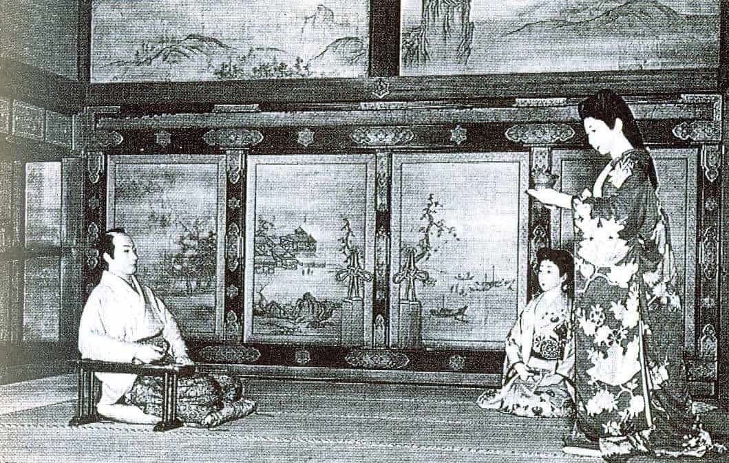 Shogun being served by his ladies - tableau, Nijo Castle, Kyoto