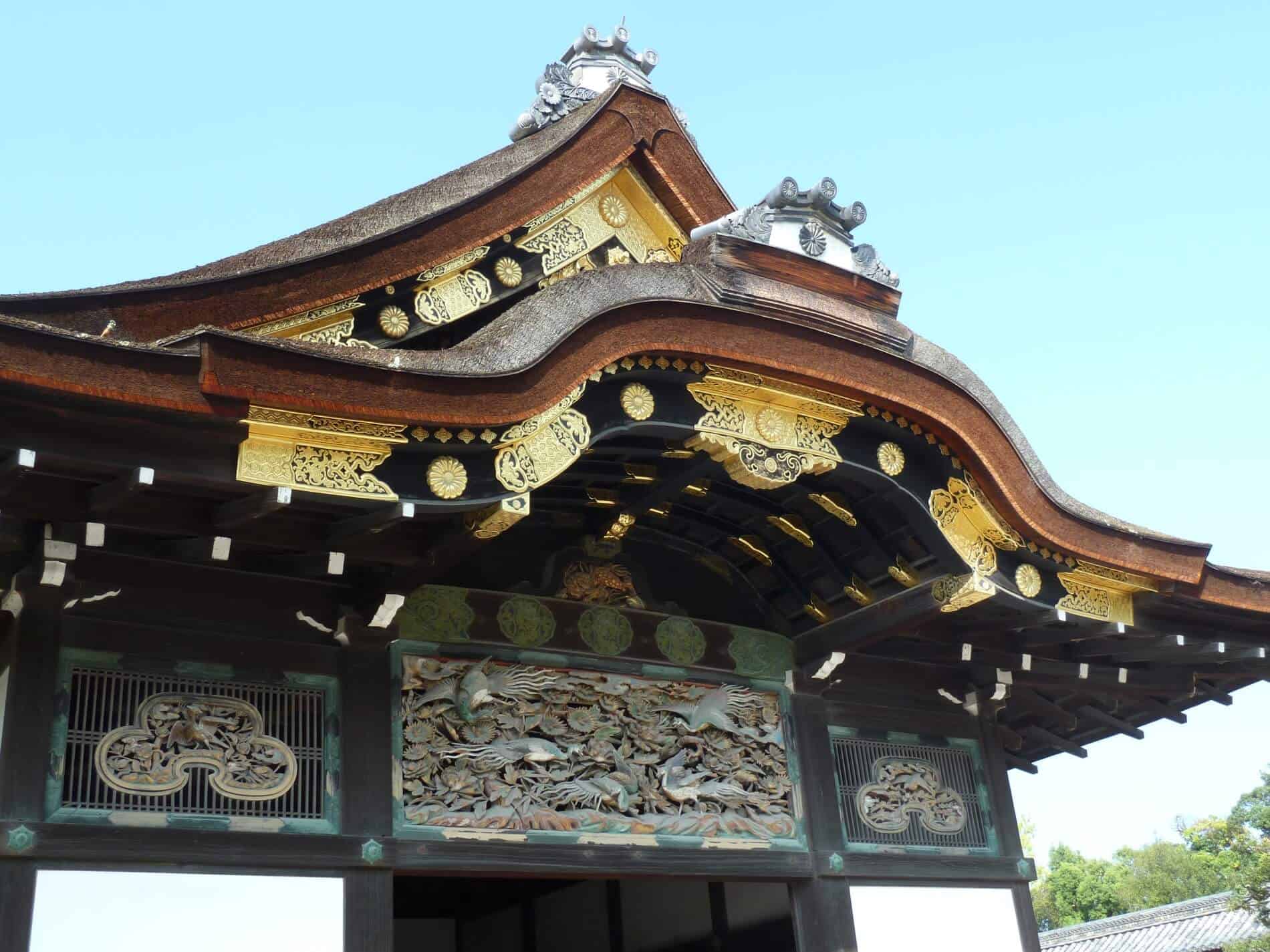The magnificent gate of Nijo Castle in Kyoto