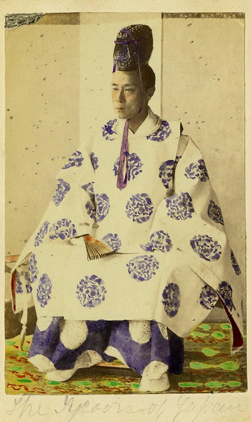 Shogun Yoshinobu Tokugawa photographed in Osaka by Frederick Sutton in 1867