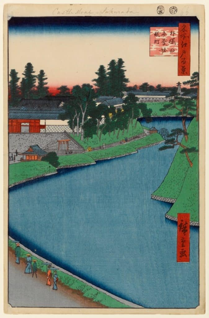 Edo Castle in 1856, by Utagawa Hiroshig