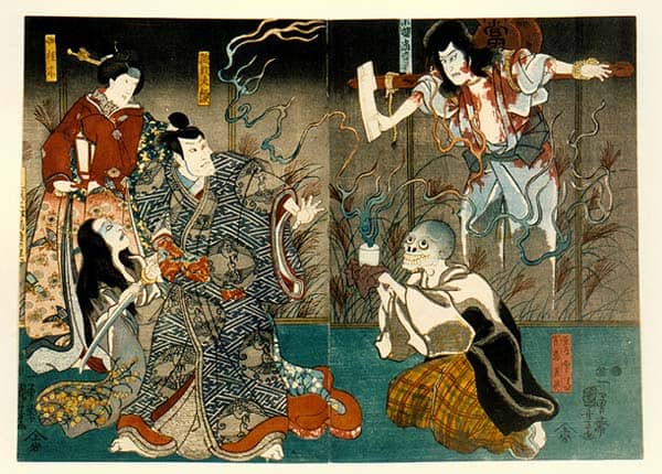Kuniyoshi The Ghosts of Togo and his Wife