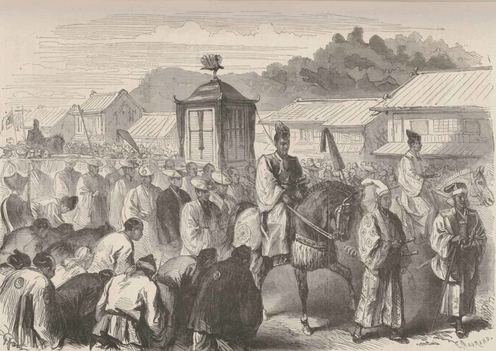 The palanquin and procession of Emperor Meiji